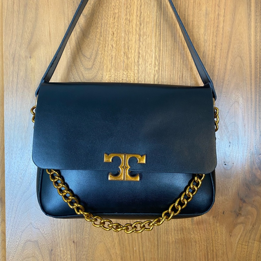 New Designer Inspired Vegan Faux Leather Shoulder Bag Golden Chain Strap NWT - Picture 7 of 15